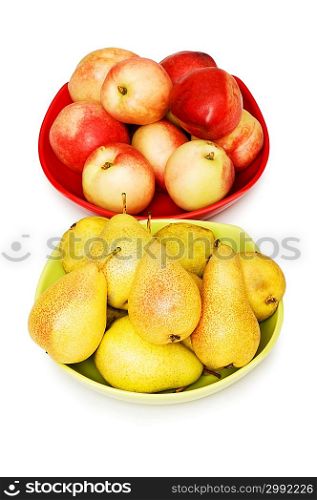 Various frutis isolated on the white background