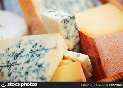 Various types of cheese composition