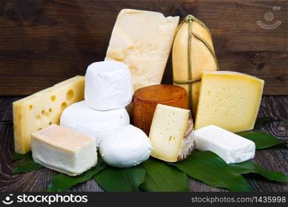 various types of international soft and hard cheese