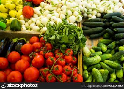 Various vegetables at the market