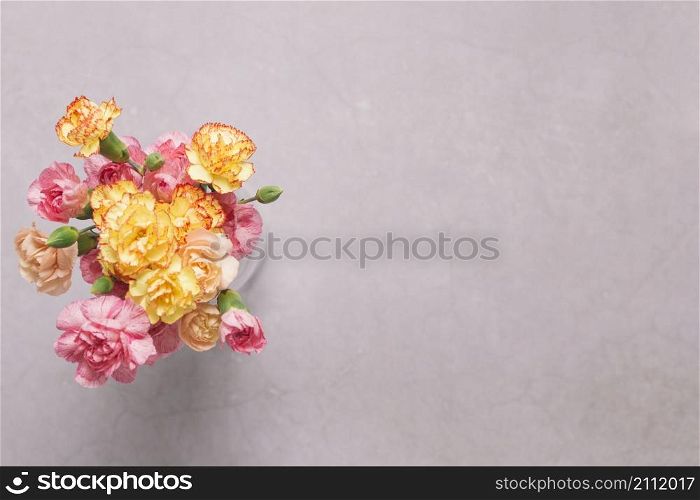 vase with lovely carnations