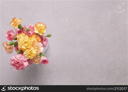 vase with lovely carnations