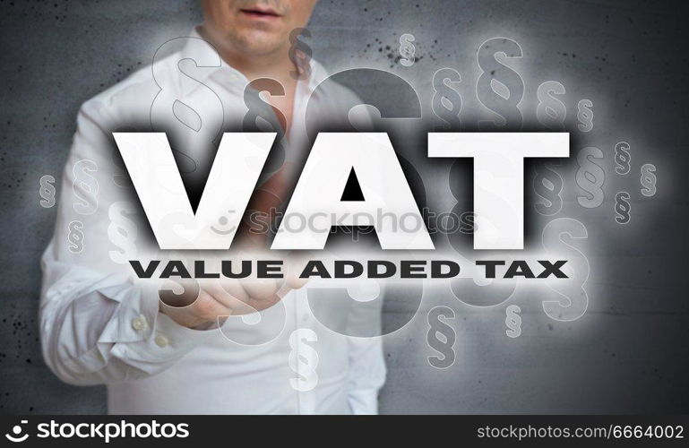 VAT is shown by man concept.. VAT is shown by man concept