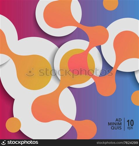 Vector abstract background with connect circles and circles shadows.. Vector abstract background with connect circles and circles shadows