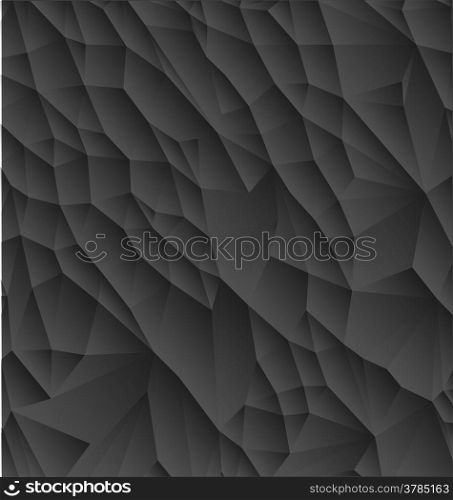 Vector abstract black polygonal background with shadows and light surface.&#xA;&#xA;