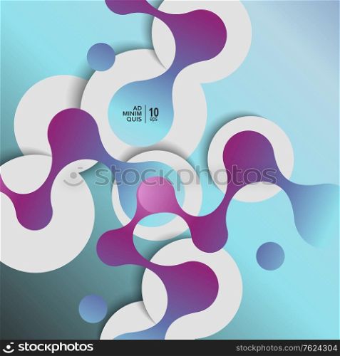 Vector abstract circles connected background.. Vector abstract circles connected background