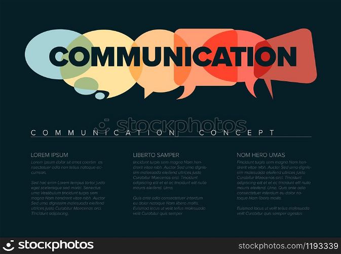 Vector abstract Communication concept illustration - dark version. Communication concept illustration