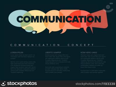Vector abstract Communication concept illustration - dark version. Communication concept illustration