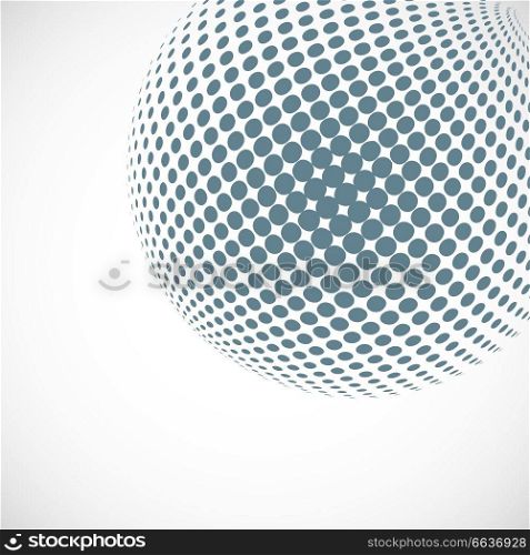 Vector abstract dotted halftone planet.. Vector abstract dotted halftone planet