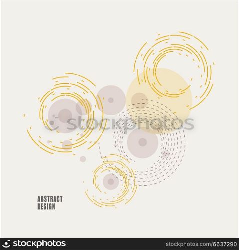Vector background of circles and rounded lines in vintage style.. Vector background of circles and rounded lines in vintage style