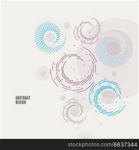 Vector background of circles and rounded lines in vintage style.. Vector background of circles and rounded lines in vintage style