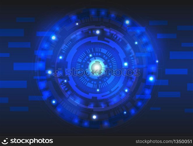 Vector Background of Technology Circles for Digital Technology Concept