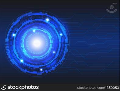 Vector Background of Technology Circles for Digital Technology Concept