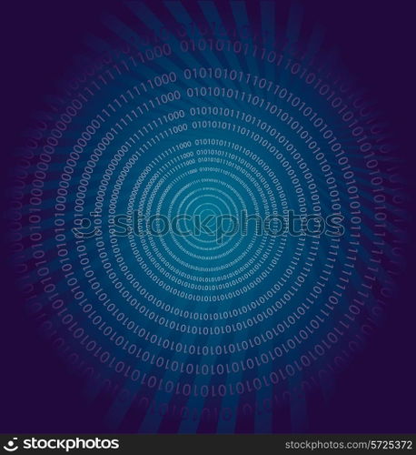 Vector background with binary data