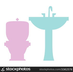 Vector bathroom set