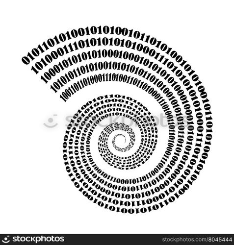 Vector Binary Code Background. Numbers Concept. Algorithm, Data Code, Decryption and Encoding