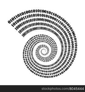 Vector Binary Code Background. Numbers Concept. Algorithm, Data Code, Decryption and Encoding