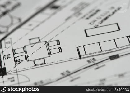 Vector blueprint. Architect house plan