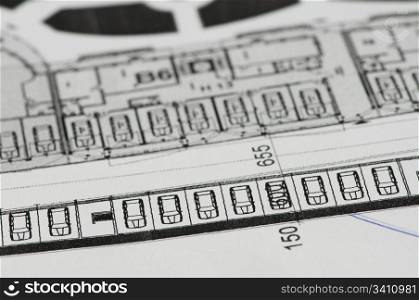 Vector blueprint. Architect house plan