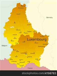 Vector color map of Luxembourg country