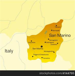 Vector color map of san marino country