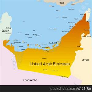 Vector color map of United Arab Emirates country