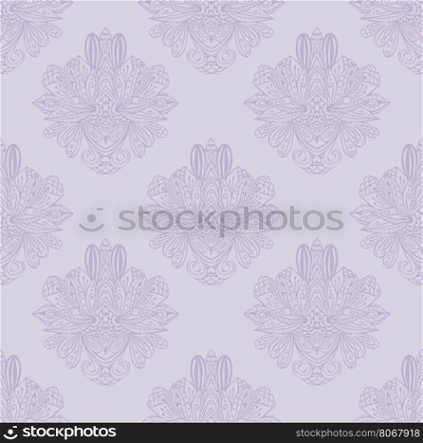 Vector damask seamless pattern in light violet colors. Elegant luxury texture for wallpapers, backgrounds, scrapbooking design and page fill.