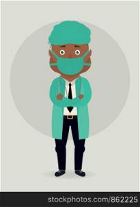 Vector illustration. Doctor. Medical and health care concept.