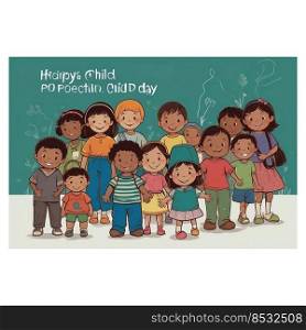 vector illustration image for world child protection day
