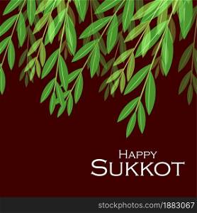 Vector illustration of a Background for Jewish holiday Happy Sukkot.