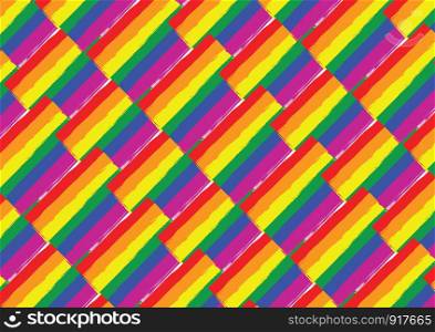 vector Illustration of a gay pride flag pattern