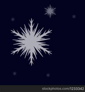 Vector Illustration of a Winter Background with Snowflakes