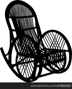 Vector illustration of armchair-rocking chair