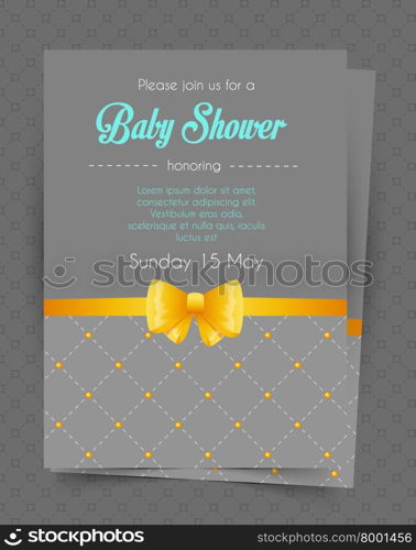 Vector illustration of Baby shower card template