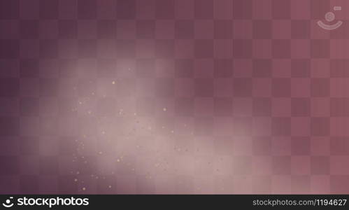 Vector illustration of dust and sand powder explosion scattered isolated on transparent background. Texture of thick desert dust fog and clouds smoke.