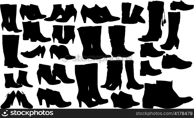 Vector Illustration of fashion women shoes vector