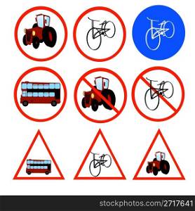 Vector illustration with road signs