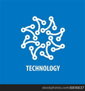 vector logo technology. logo design template technology. Vector illustration of icon
