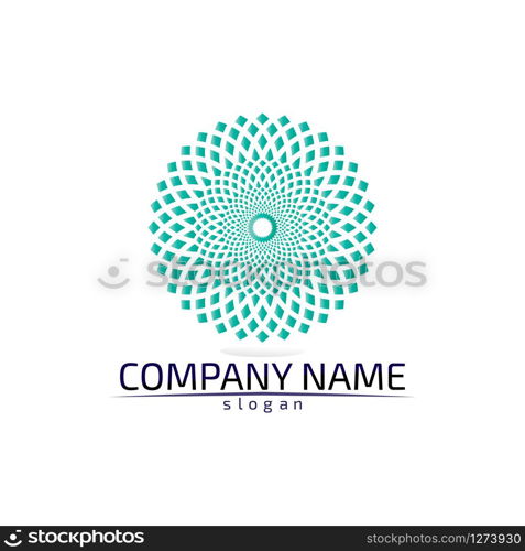 Vector Lotus Flower Sign for Wellness, Spa and Yoga. Vector Illustration