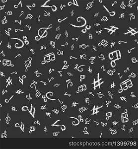 Vector musical seamless pattern. Stock illustration for backgrounds, textiles and packaging.
