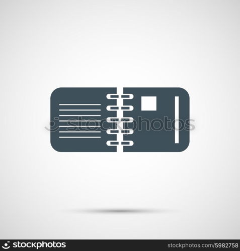 Vector notebok isolated on white background. Vector notebok isolated on white background.