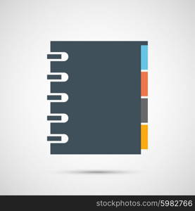 Vector notebok isolated on white background. Vector notebok isolated on white background.