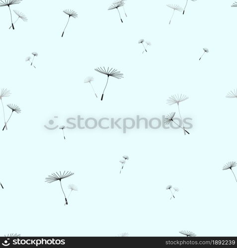 Vector seamless pattern. Dandelions on a light background. Background. Print.. Vector seamless pattern. Dandelions on a light background.