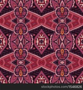 Vector seamless pattern ethnic tribal geometric ornamental textile natural colours print. Vector seamless pattern african art batik ikat. Ethnic ptint vintage design.