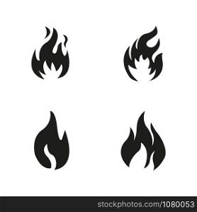 vector symbol fire flame icon on white background