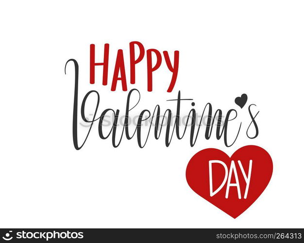 Vector Valentine's Day Greeting Card.Happy Valentine's day