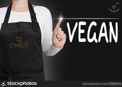 Vegan background concept cook vegan touchscreen.. Vegan background concept cook vegan touchscreen