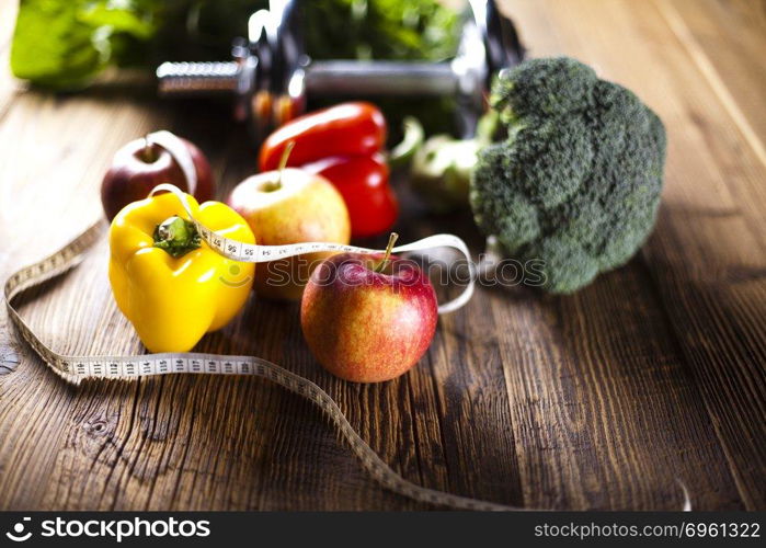 Vegetable Fitness, sunshine, bright colorful tone concept