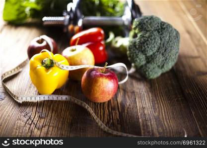 Vegetable Fitness, sunshine, bright colorful tone concept