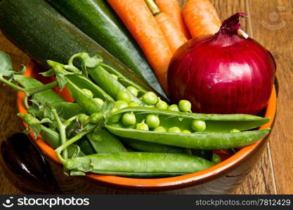 vegetable in crock